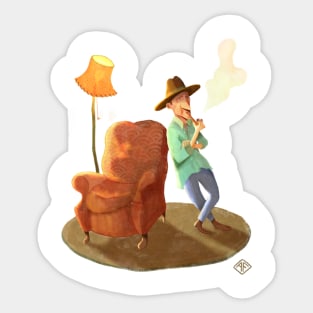 Pipin' Pardner Sticker